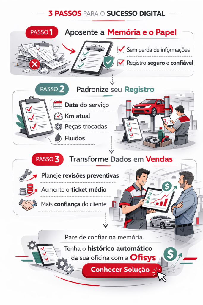 3 passos para digitalizar seu histórico de manutenção de veículos hoje